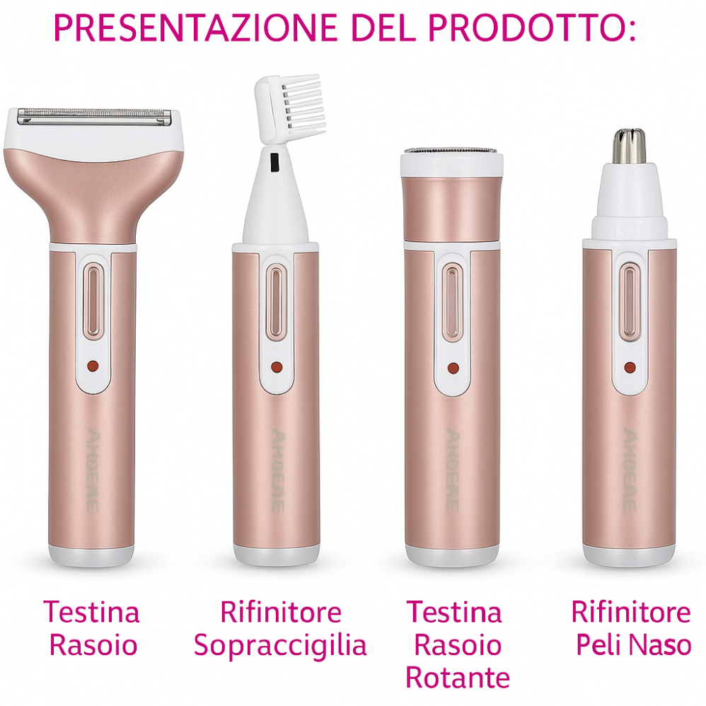 Kit Depilatore Femminile 3 in 1 Multifunzionale