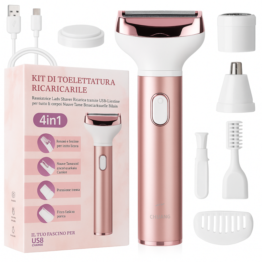 Kit Depilatore Femminile 3 in 1 Multifunzionale